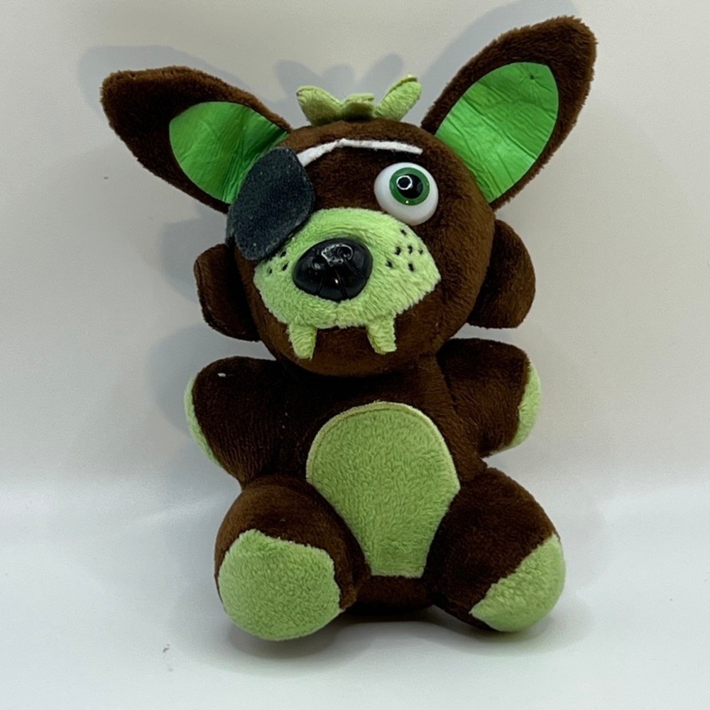 FNAF Five Nights at Freddy's Phantom Foxy Plush Keychain‎ 2016 Brown Green